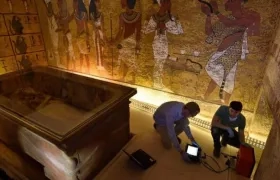 Interior de la tumba de Tutankamón.