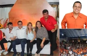 Nelson Oquendo, con los candidatos a la Alcaldía de Barranquilla y la Gobernación.