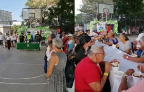 Actividad con los abuelitos.