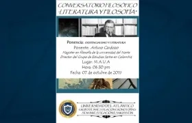 Conversatorio 'Existencialismo y literatura’, a cargo de Arturo Pedrozo.