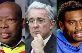 'Tino' Asprilla, Álvaro Uribe y Tostao.