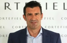 Luis Figo, jugador portugués. 