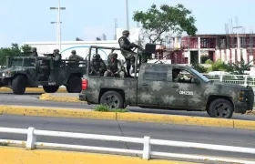 Soldados en Culiacán.