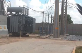 El nuevo transformador de potencia de la subestación.