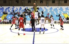 Acción del partido disputado en Bogotá.