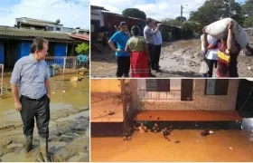El Obispo de Apartadó, monseñor Hugo Torres Marín, entregó ayudas a los afectados.