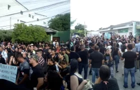 Imagen de la primera protesta.