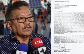 La carta de renuncia del rector Carlos Prasca fue enviada al Consejo Superior, que se reúne hoy en la Gobernación del Atlántico.