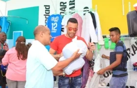 José Luis Chunga, arquero de Junior, hizo parte de la actividad.