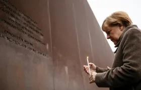 Ángela Merkel, canciller alemana, en la conmemoración de los 30 años de la caída del Muro de Berlín.