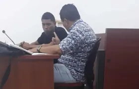 Carlos Daniel Morales Mejía en audiencia durante la tarde de este sábado.