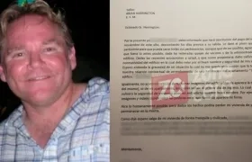 Brian Harrington y la carta donde lo echan.