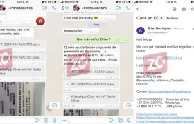 Los chats de Brian Harrington y la periodista Kathleidys Maestre.