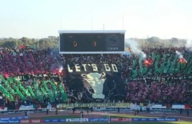 Hinchas de la escuadra de Rabat. 