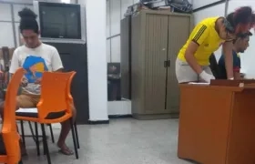 Tomistas en las oficinas de la Vicerrectoría Administrativa de Uniatlántico.