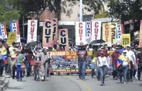 La marcha transita con normalidad.
