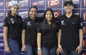 Isabella Chacón, María Camila Tobías, María José Mercado y Julián Pérez.