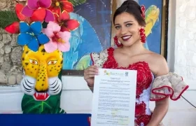 María José Arroyo, Reina del Carnaval de Puerto Colombia 2020.