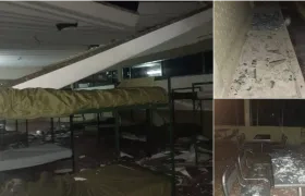 Imágenes de lugar tras la explosión en uno de los talleres.