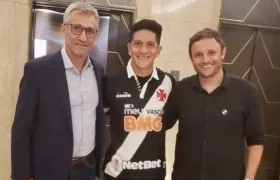 Germán Cano con la camiseta del Vasco da Gama.