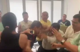 Momentos de la pelea.