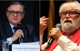 El colombo-brasileño Ricardo Vélez, ministro de Educación de Brasil, y Leonardo Boff, escritor.