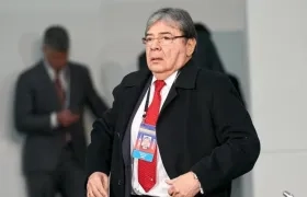 En la imagen un registro del ministro colombiano de Relaciones Exteriores, Carlos Holmes Trujillo García. 