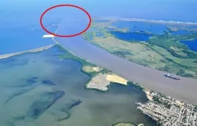 En el círculo la zona donde se configura la Cuña Marina.