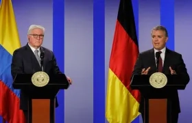 El Presidente Iván Duque y su homólogo de Alemania, Frank-Walter Steinmeier, quien este martes realizó una visita oficial a Colombia.