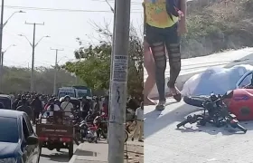 Aspecto del accidente en La Playa.