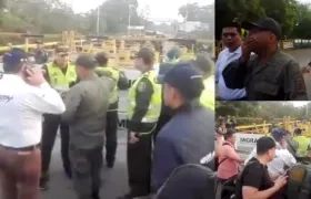Momentos en que un sargento de la Guardia Nacional de Venezuela deserta hacia Colombia.