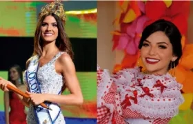 Señorita Colombia Gabriela Tafur y la Reina del Carnaval Departamental, Carolina Suárez.