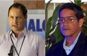 Los delegados Dag Nagoda, de Noruega, e Iván Mora Godoy, de Cuba.