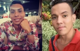 A la izquierda, la víctima mortal Jesús Alberto Sánchez Pallares, y Geany David Fontalvo Orozco, su presunto victimario.