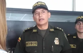 El general Mariano Botero, comandante de la Policía Metropolitana de Barranquilla