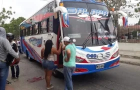 Bus implicado en el accidente.