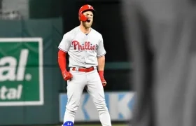 Bryce Harper, pelotero de los Filis. 