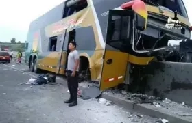 Las personas accidentadas tenían la intención de participar este viernes en el último adiós a Alan García.