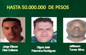 Estos son los 3 delincuentes por quienes las autoridades están dispuestas a pagar hasta 50 millones de pesos por información. 