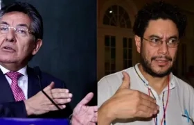 El Fiscal General Néstor Humberto Martínez y el senador Iván Cepeda.