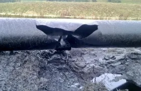 Así quedó la tubería. 