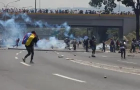 Momentos del enfrentamiento.