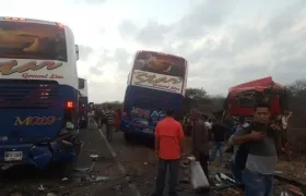 Dos de los buses accidentados son de la empresa Star.