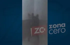 Así le pegaron al menor de edad.