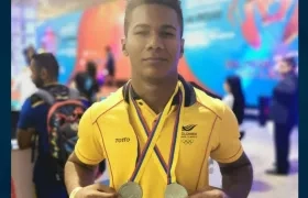 Kevin Sandoval, pesista del Team Barranquilla. 