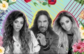 Marco Antonio Solís y sus hijas Marla y Alison. 