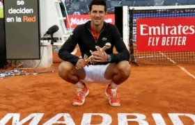 El tenista serbio Novak Djokovic, tras su victoria.