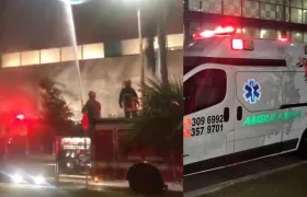 Personal del Comité de Riesgo actuando en el lugar de los hechos.