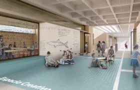 Render del colegio Nuevo Bosque.