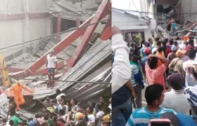 Así quedó la edificación tras el colapso.